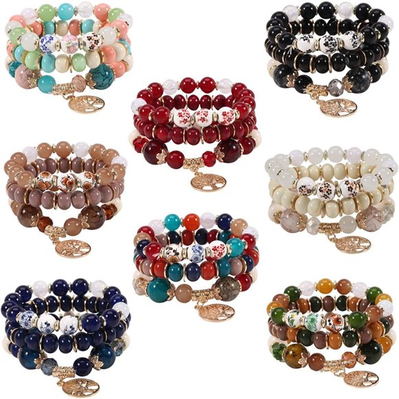 New Bohemian Bracelets for Women Stretch Multilayer Colorful Beads Brace… - Picture 2 of 9
